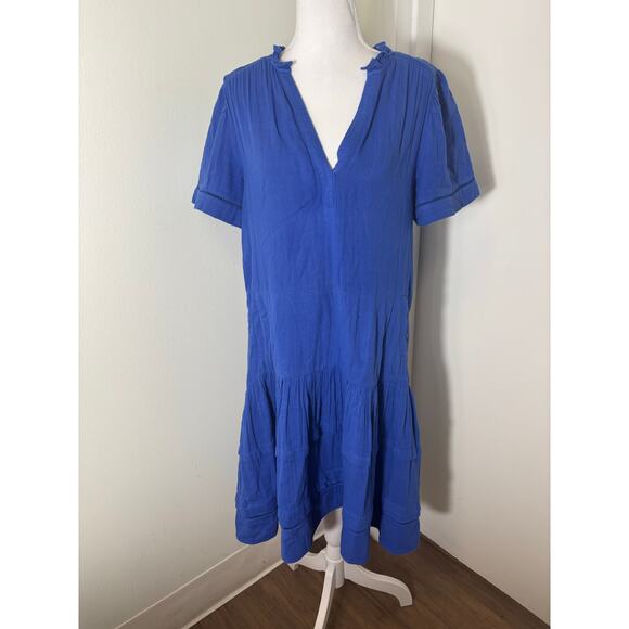 ME+EM Cobalt Blue Gauze Maxi Dress Sz 4 - Picture 1 of 4